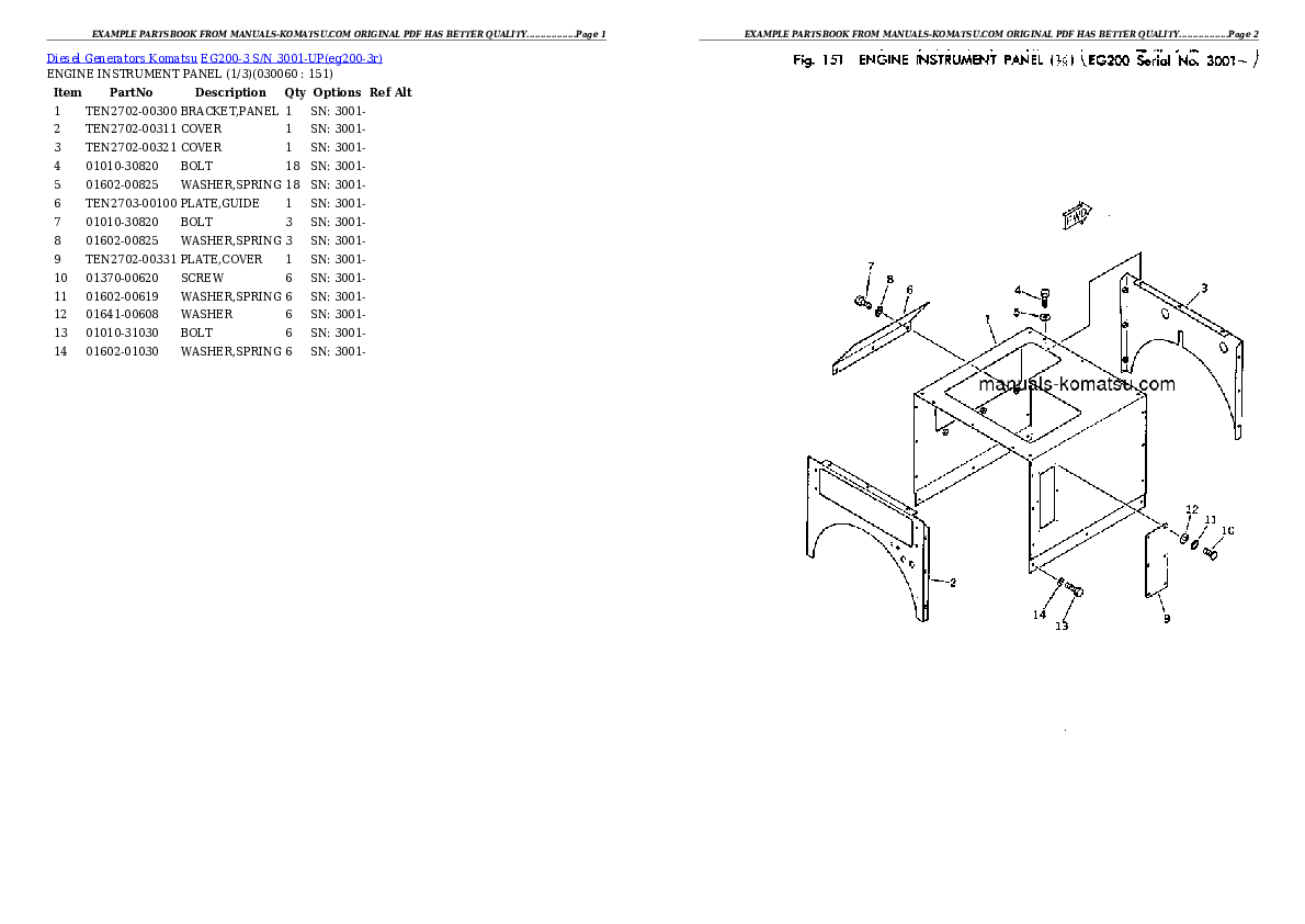 Protected: EG200-3 S/N 3001-UP Partsbook