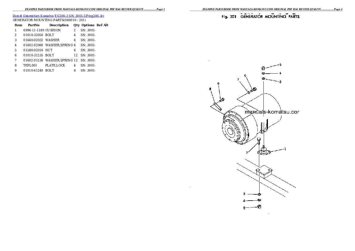 Protected: EG200-3 S/N 3001-UP Partsbook