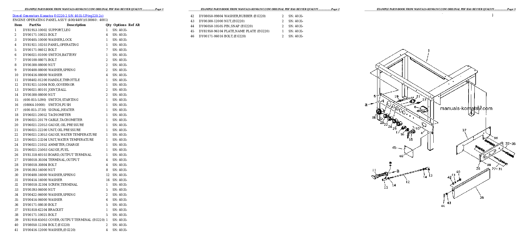 Protected: EG220-2 S/N 4035-UP Partsbook