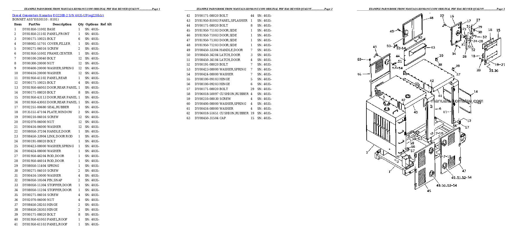 Protected: EG220B-2 S/N 4035-UP Partsbook