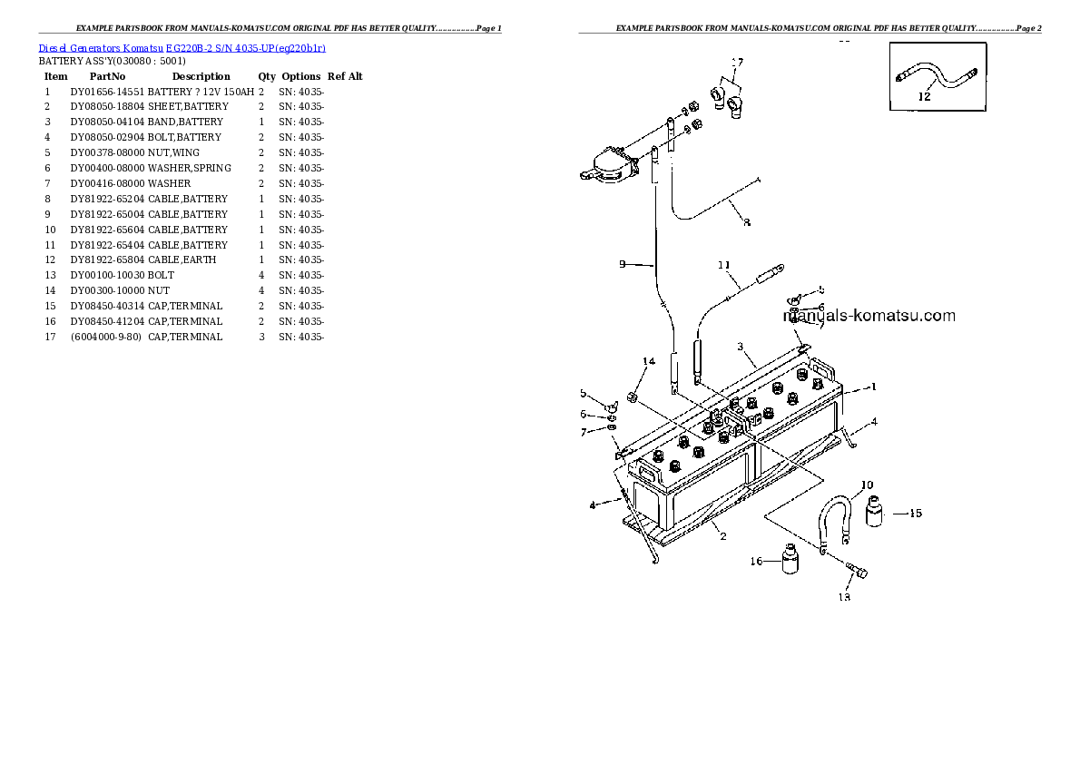 Protected: EG220B-2 S/N 4035-UP Partsbook