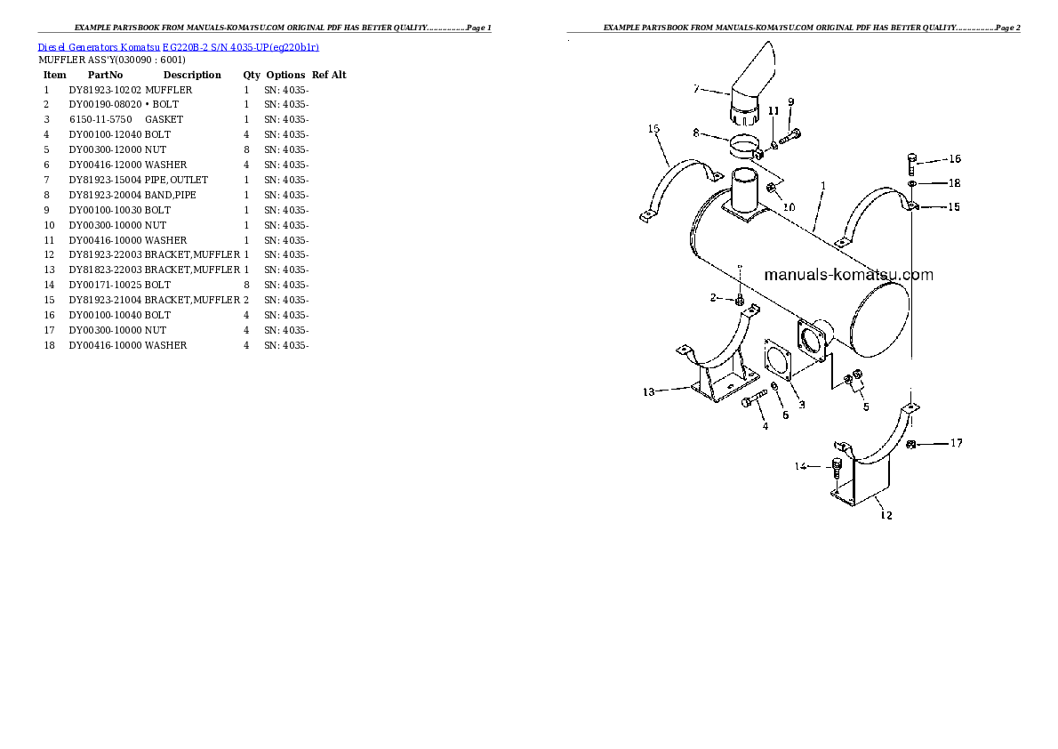 Protected: EG220B-2 S/N 4035-UP Partsbook