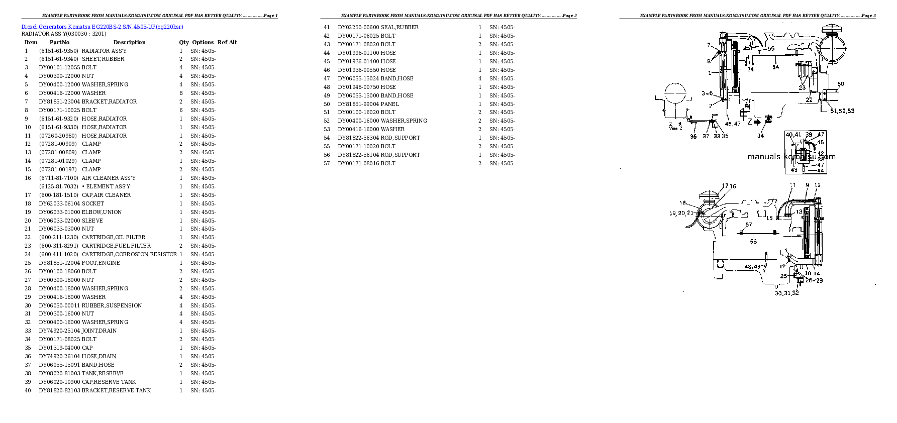 Protected: EG220BS-2 S/N 4505-UP Partsbook