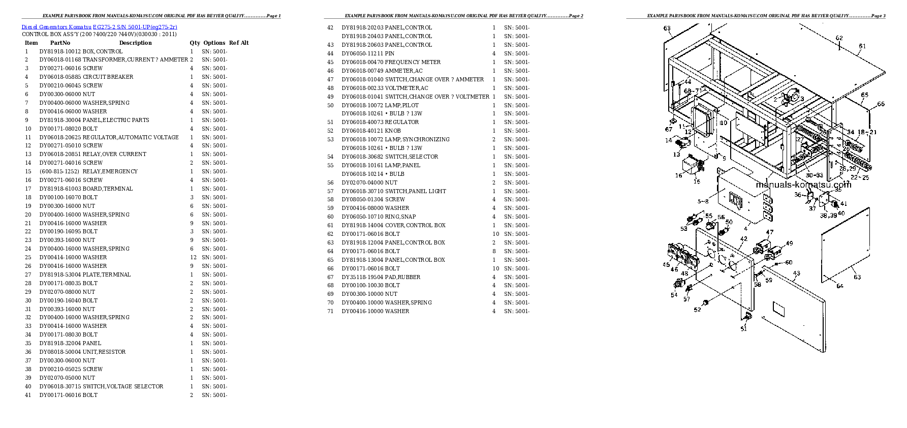 EG275-2 S/N 5001-UP Partsbook