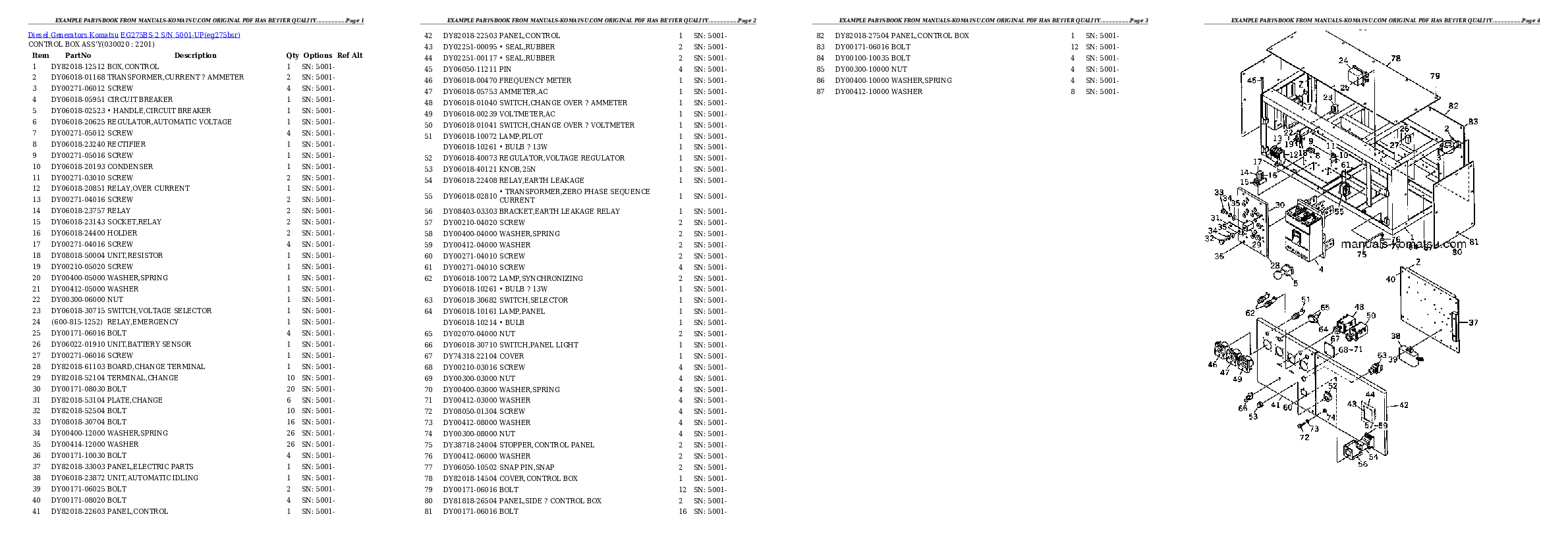 EG275BS-2 S/N 5001-UP Partsbook