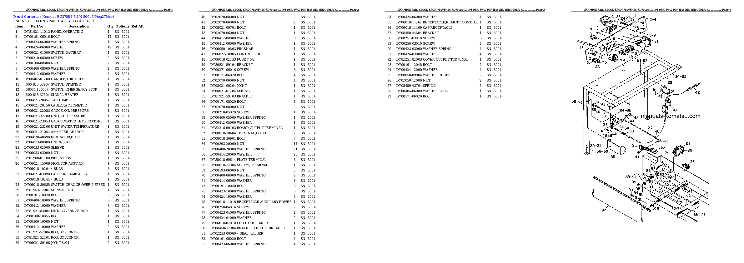 Protected: EG275BS-2 S/N 5001-UP Partsbook