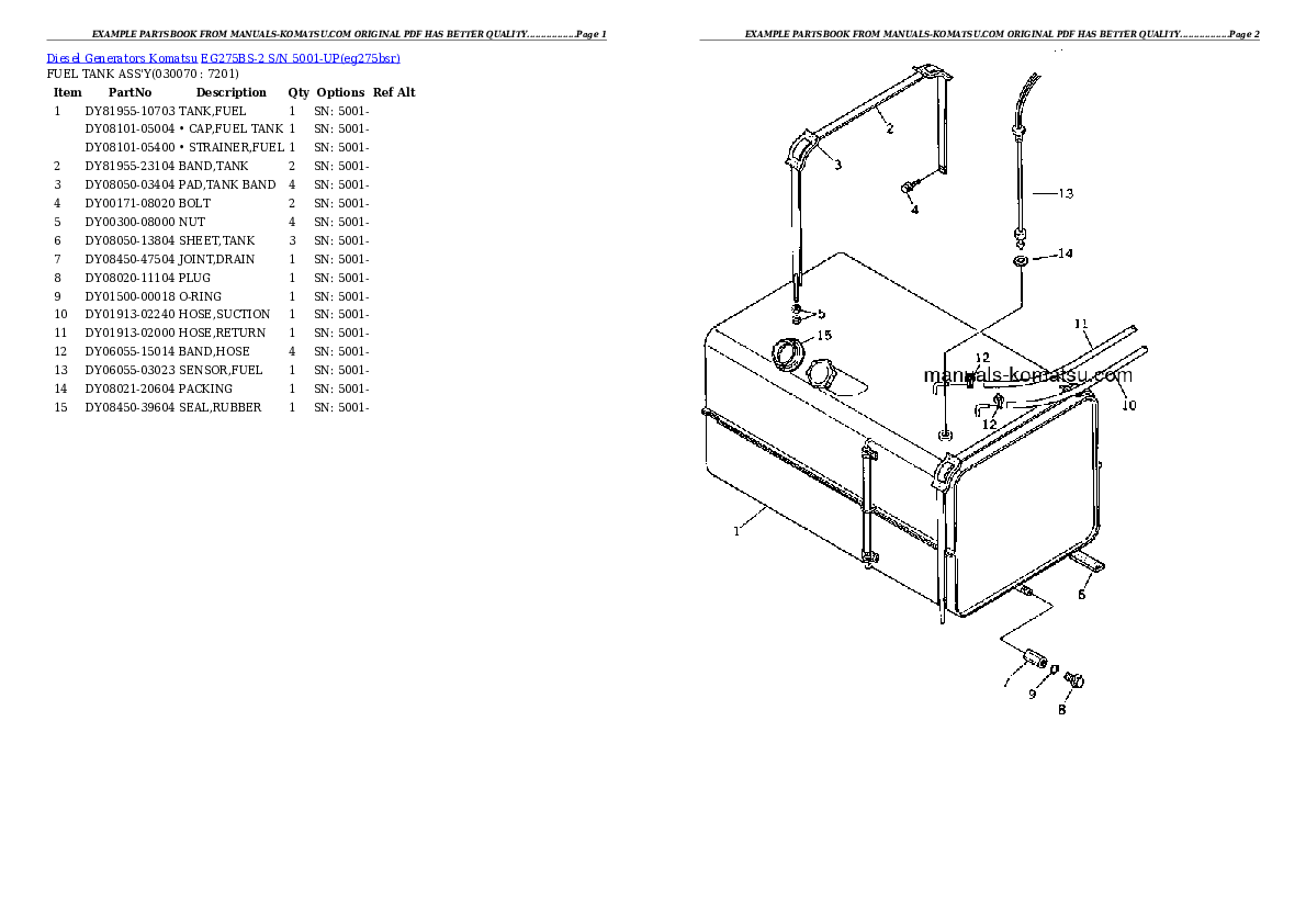 Protected: EG275BS-2 S/N 5001-UP Partsbook