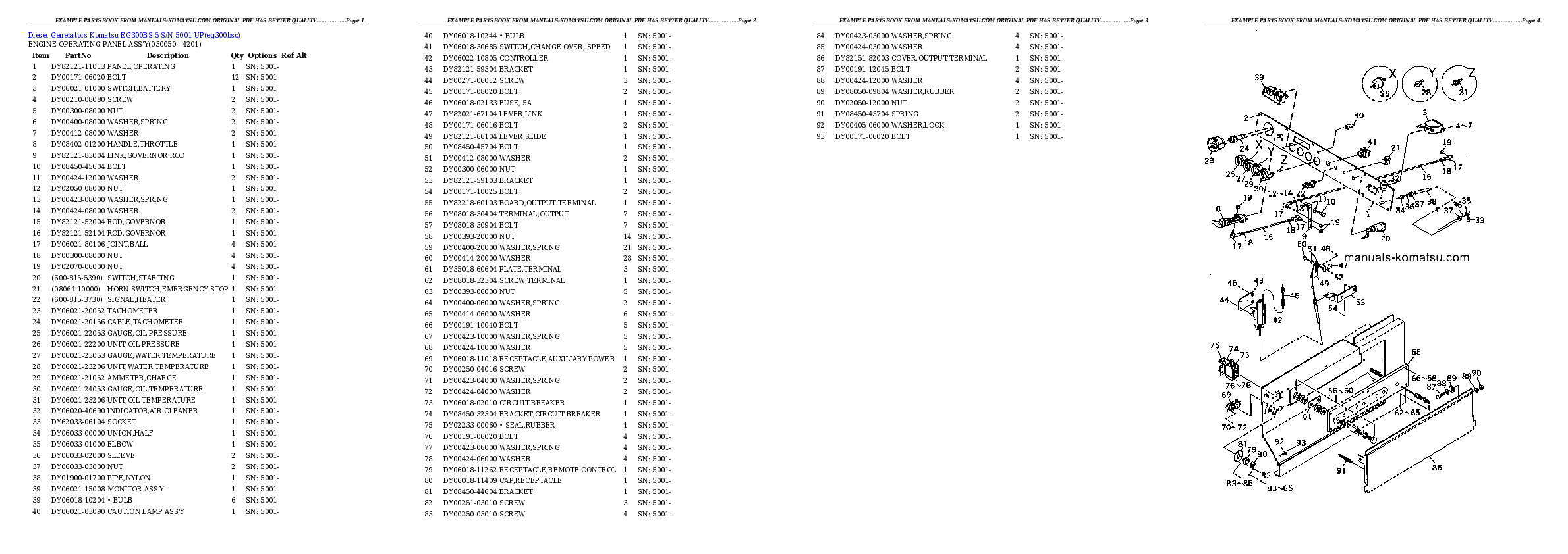 Protected: EG300BS-5 S/N 5001-UP Partsbook