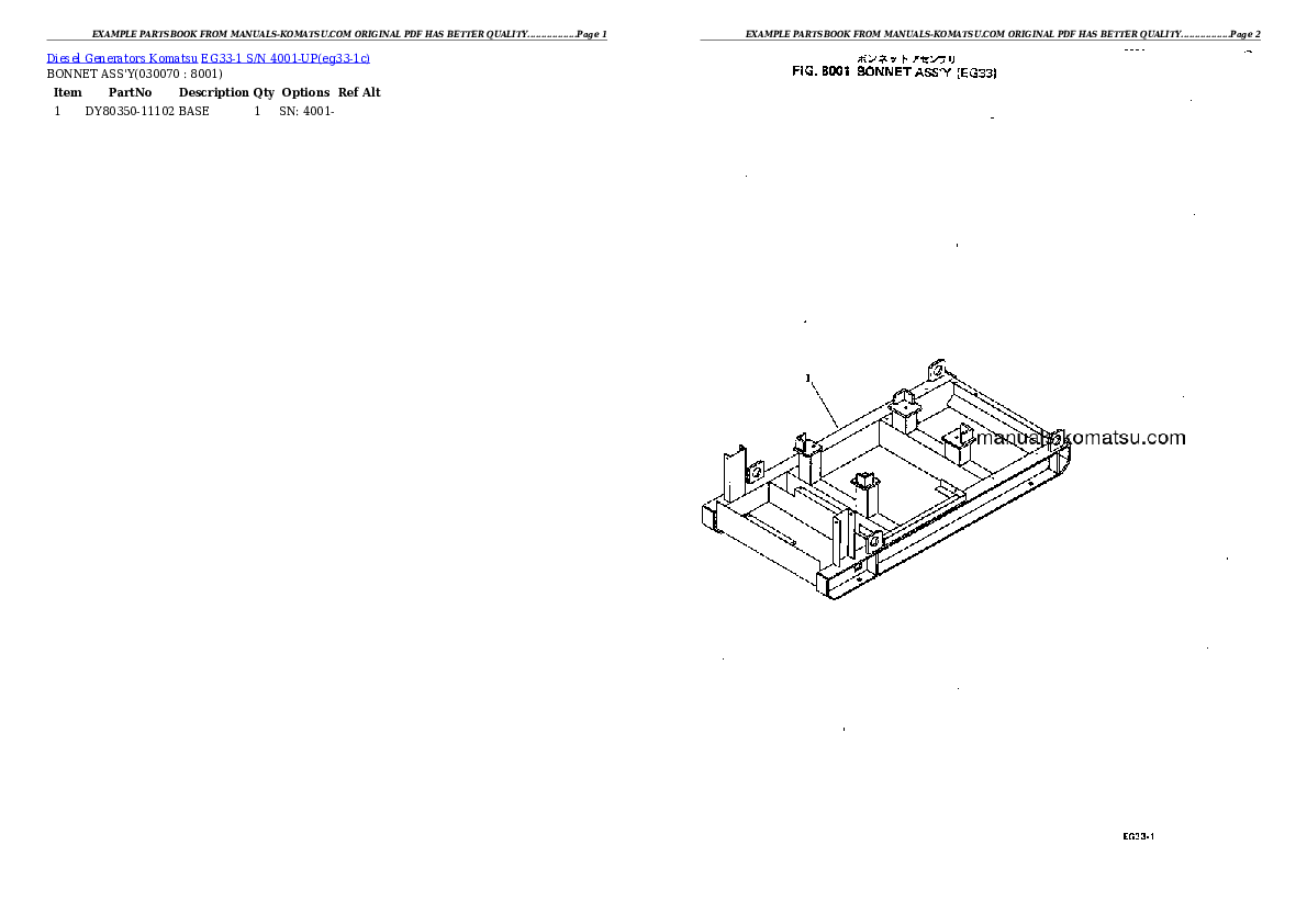 Protected: EG33-1 S/N 4001-UP Partsbook