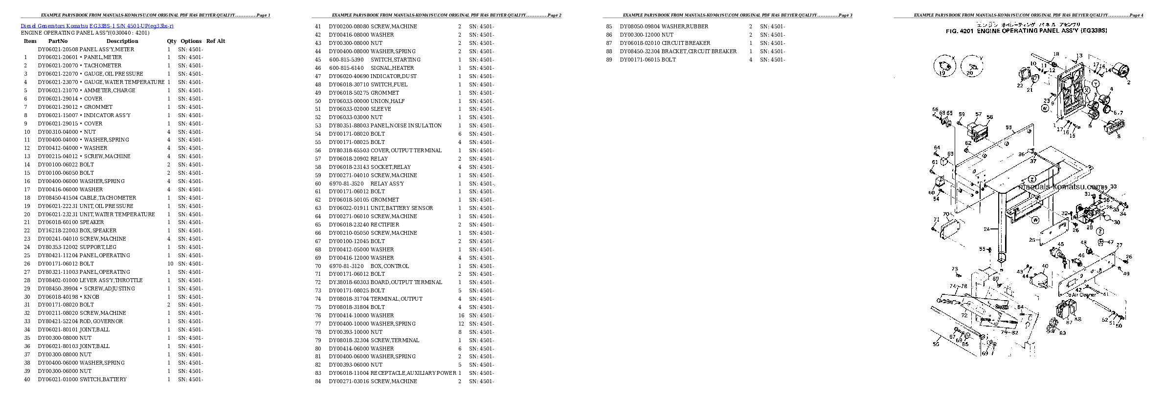 Protected: EG33BS-1 S/N 4501-UP Partsbook
