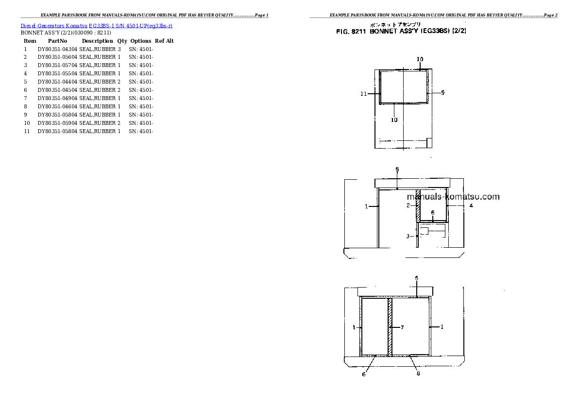 Protected: EG33BS-1 S/N 4501-UP Partsbook