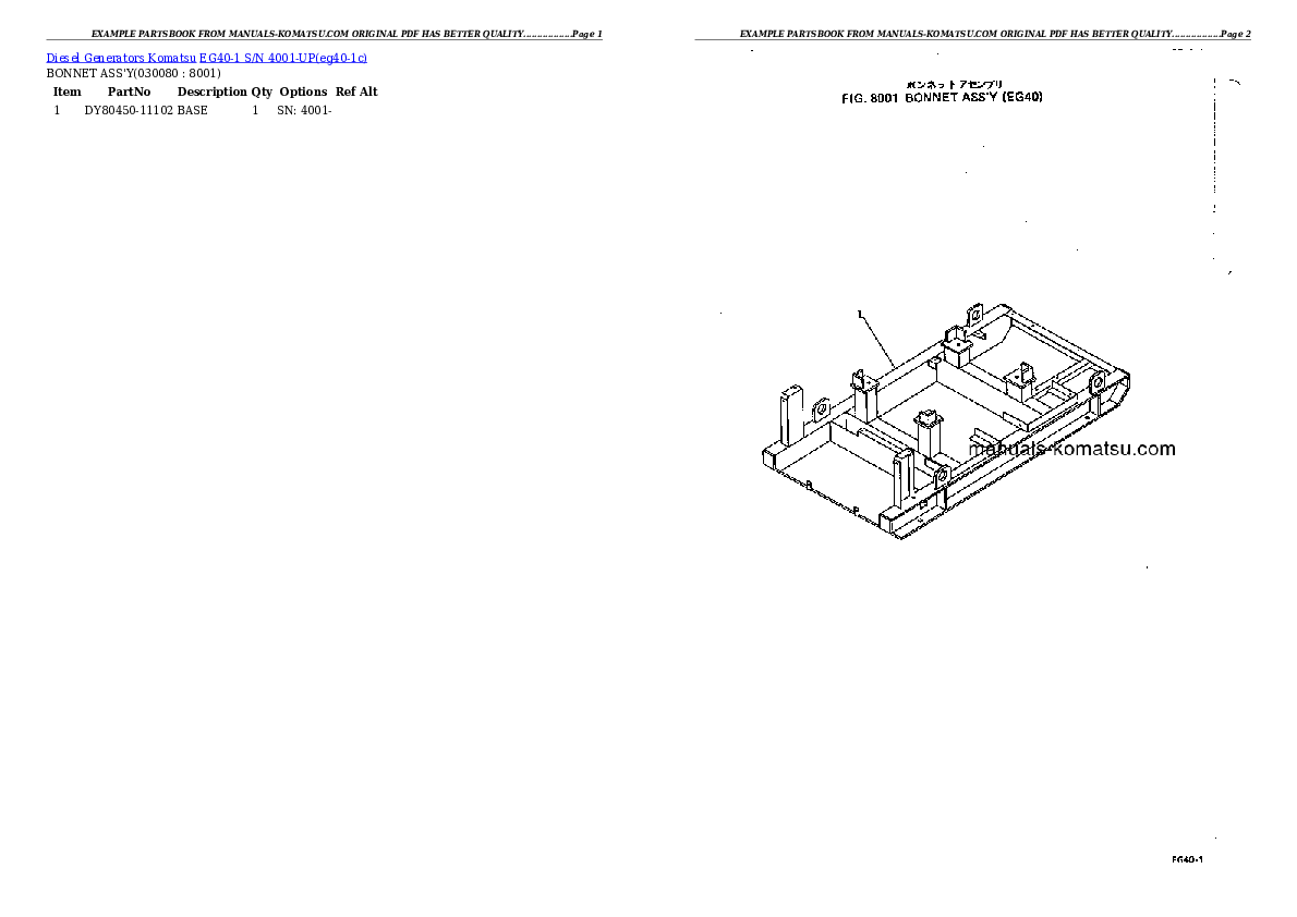 Protected: EG40-1 S/N 4001-UP Partsbook