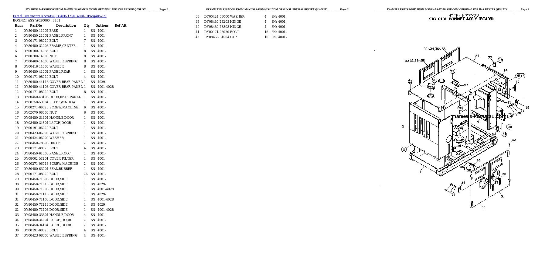 Protected: EG40B-1 S/N 4001-UP Partsbook