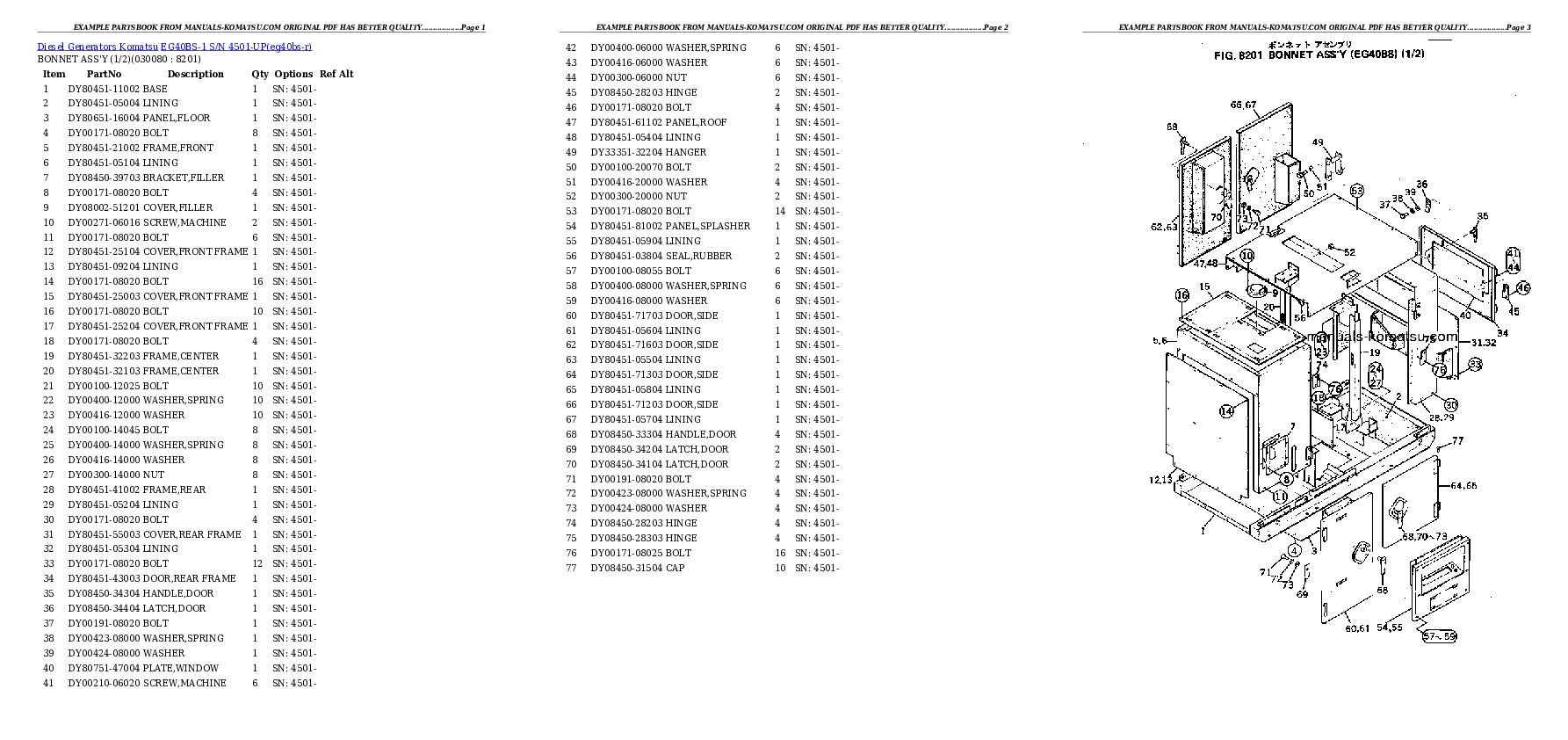 Protected: EG40BS-1 S/N 4501-UP Partsbook