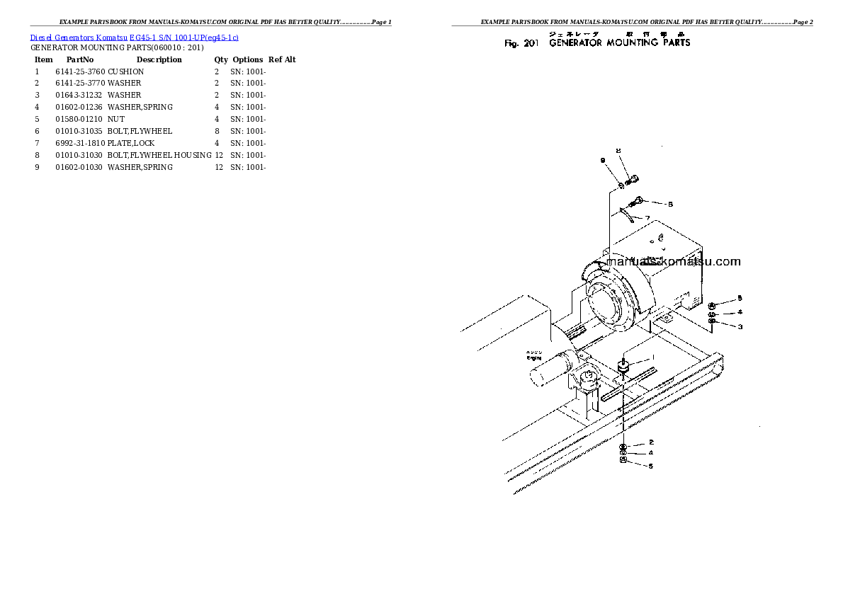 Protected: EG45-1 S/N 1001-UP Partsbook