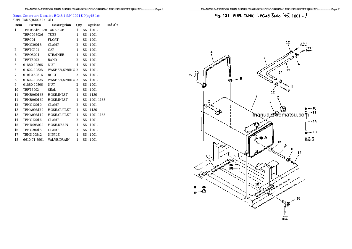 Protected: EG45-1 S/N 1001-UP Partsbook