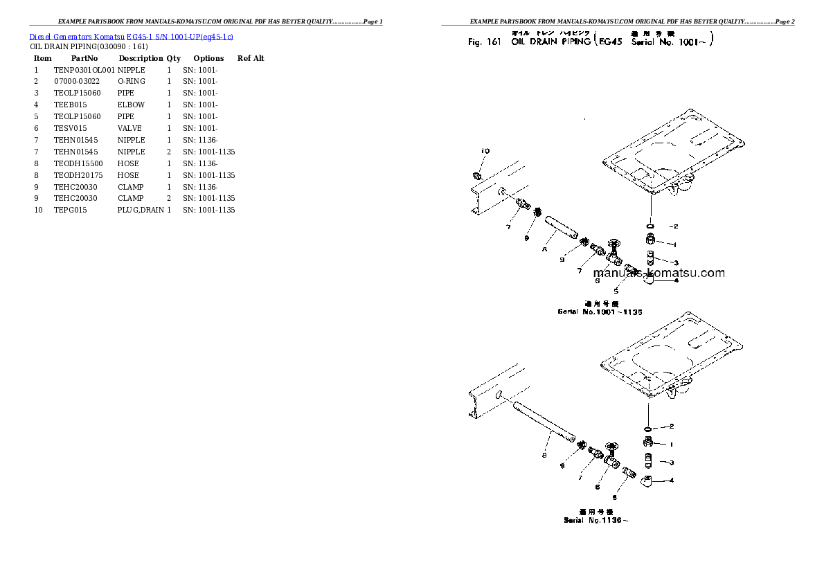 Protected: EG45-1 S/N 1001-UP Partsbook
