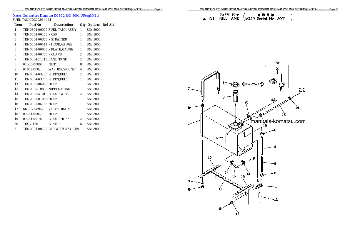 Protected: EG50-2 S/N 3001-UP Partsbook