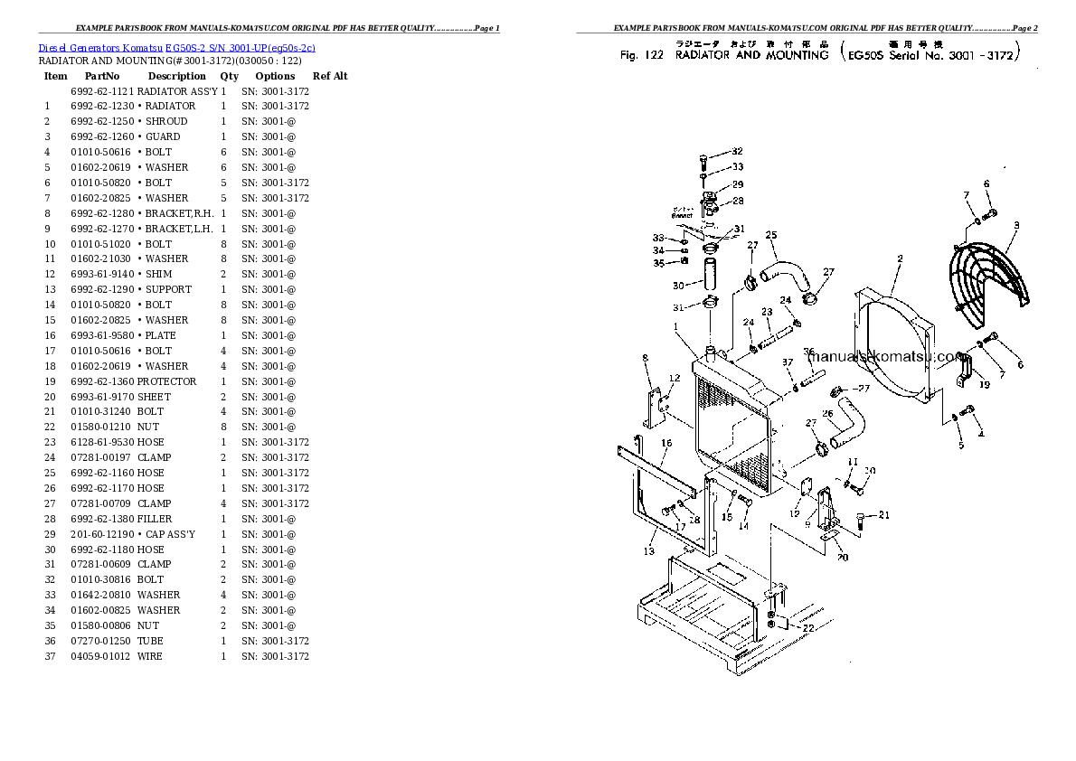 Protected: EG50S-2 S/N 3001-UP Partsbook