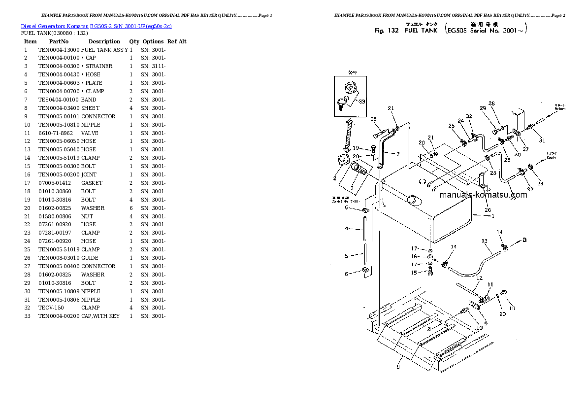 Protected: EG50S-2 S/N 3001-UP Partsbook