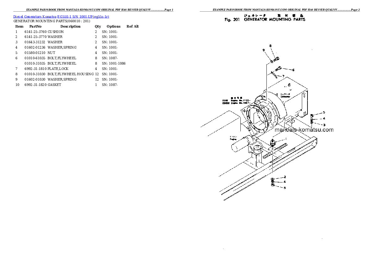Protected: EG55S-1 S/N 1001-UP Partsbook