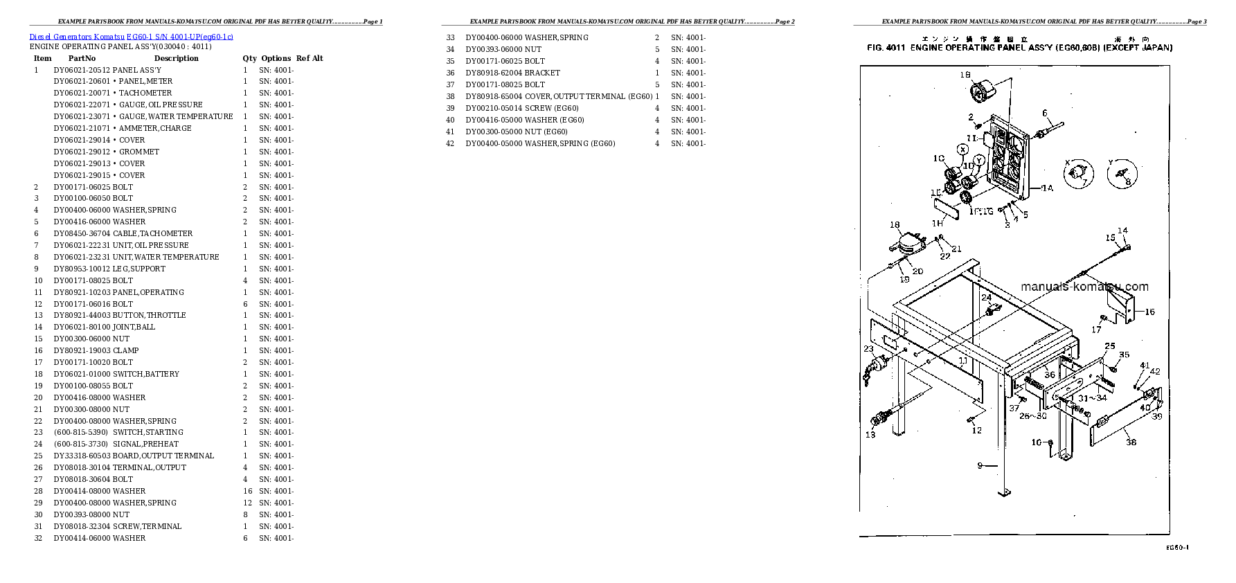 Protected: EG60-1 S/N 4001-UP Partsbook