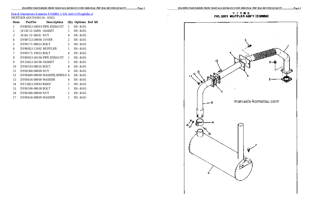 Protected: EG60BS-1 S/N 4501-UP Partsbook