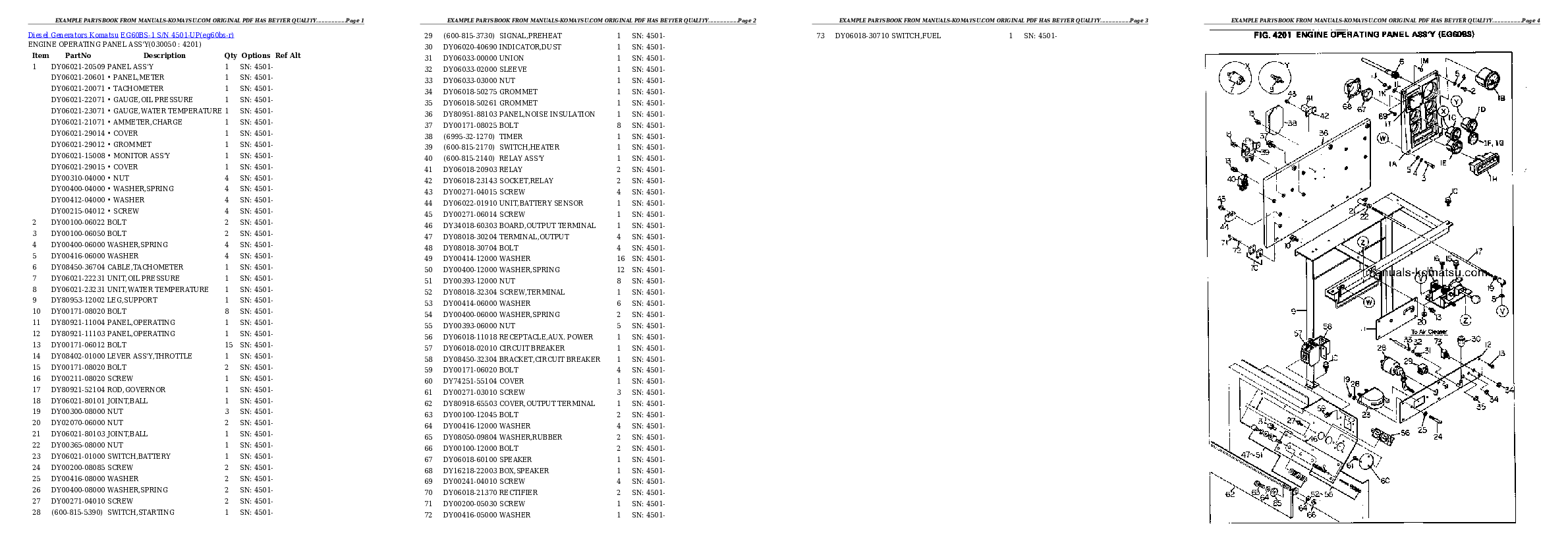 Protected: EG60BS-1 S/N 4501-UP Partsbook