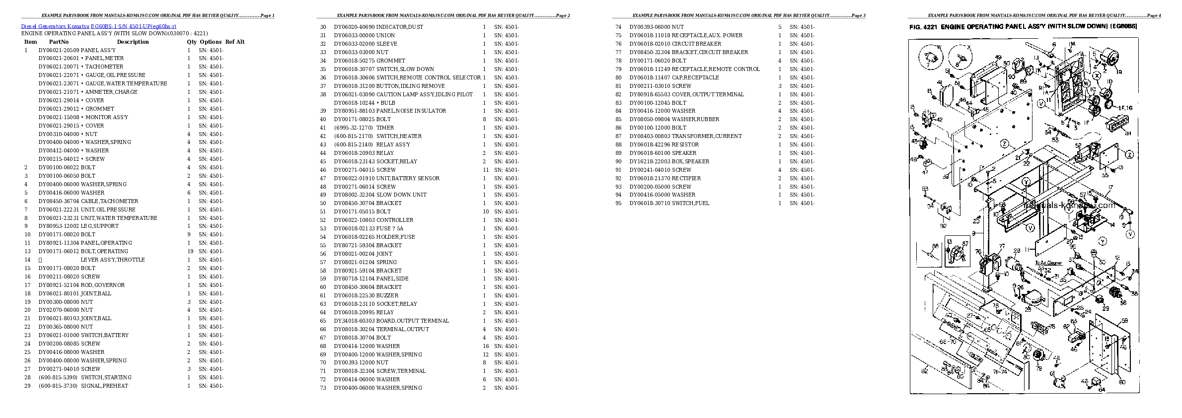Protected: EG60BS-1 S/N 4501-UP Partsbook