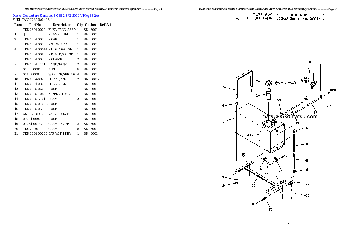 Protected: EG65-2 S/N 3001-UP Partsbook
