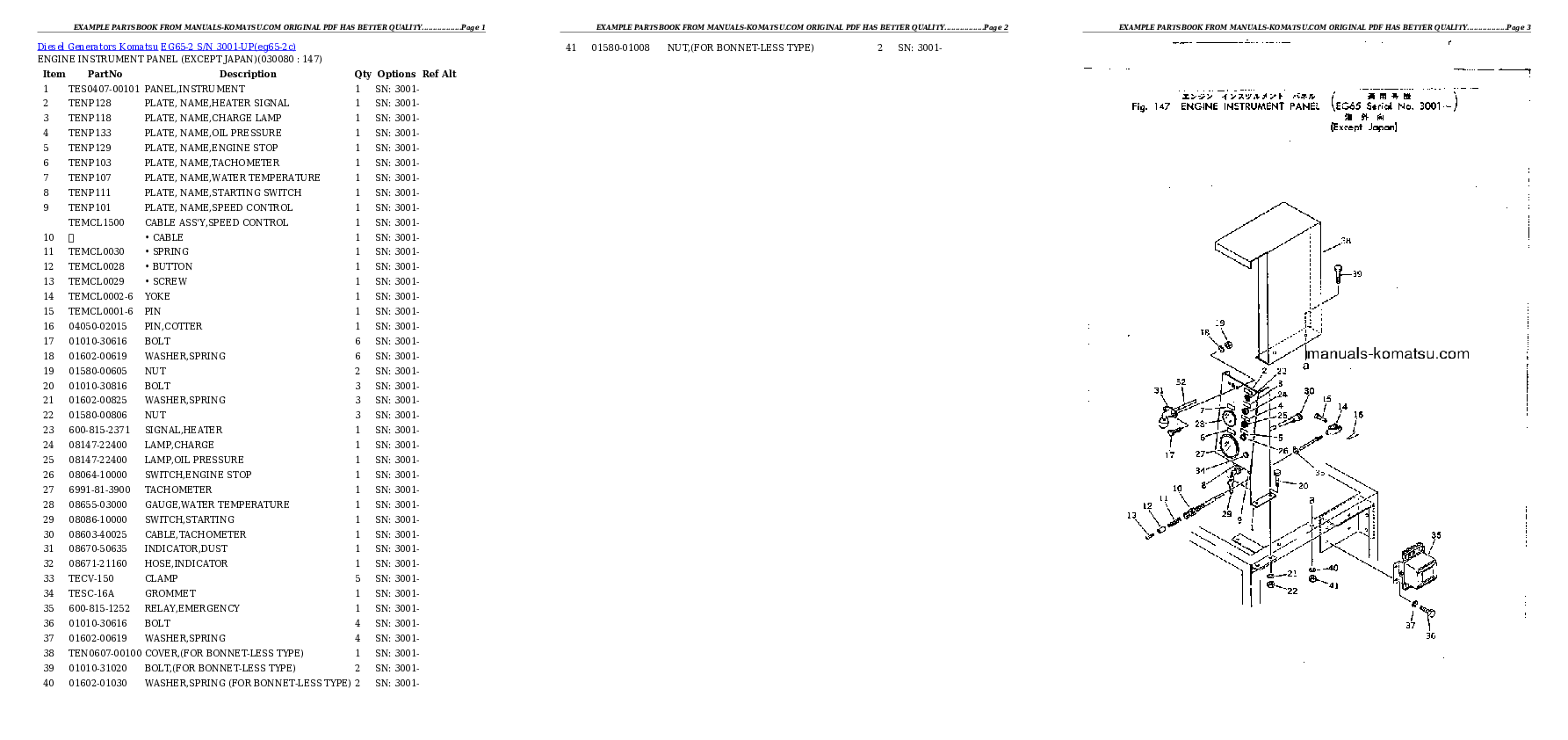 Protected: EG65-2 S/N 3001-UP Partsbook