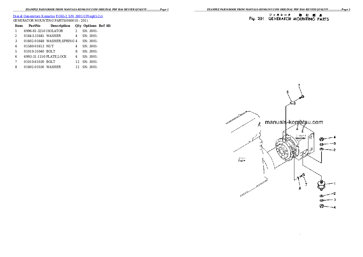 Protected: EG65-2 S/N 3001-UP Partsbook