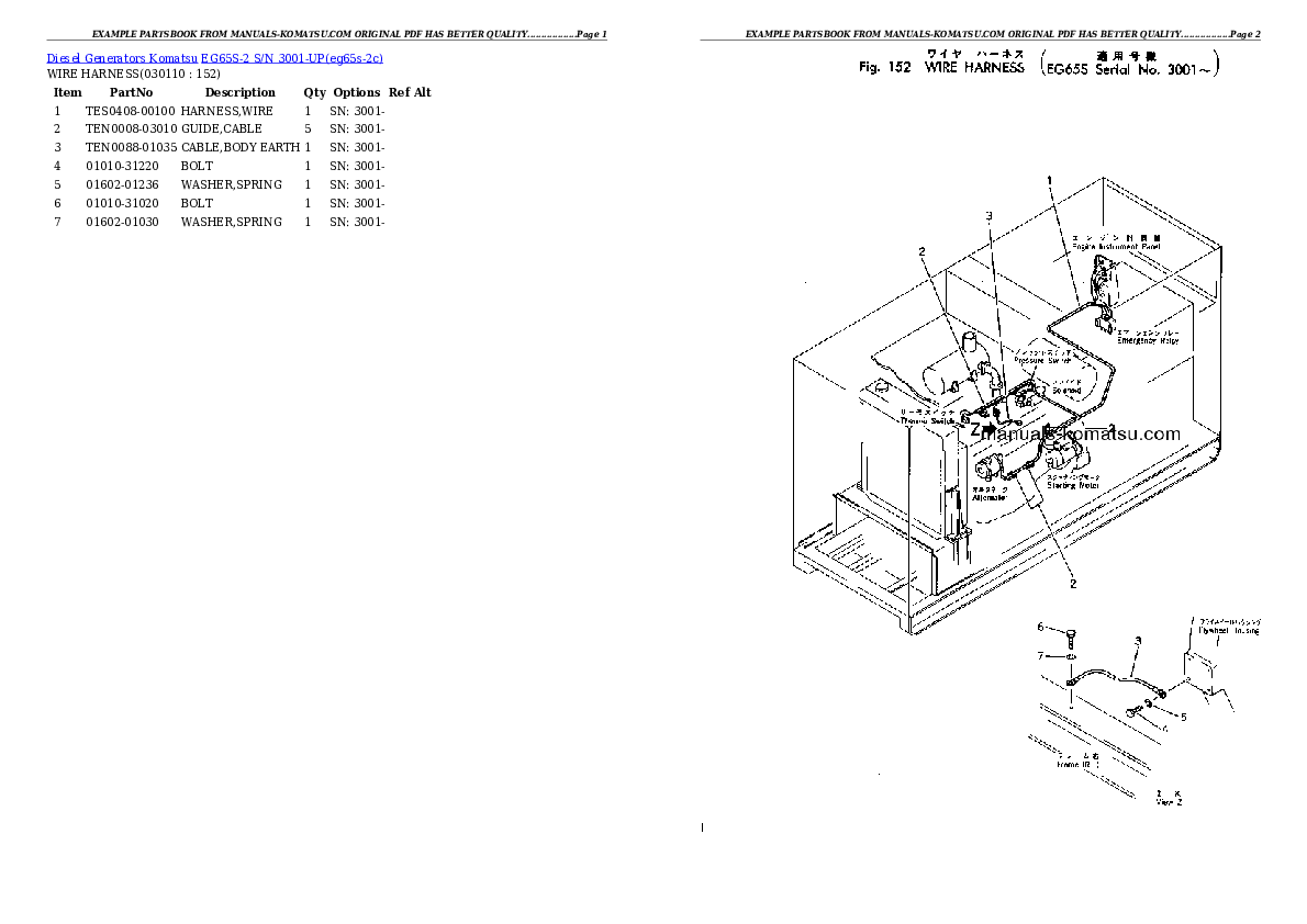 Protected: EG65S-2 S/N 3001-UP Partsbook