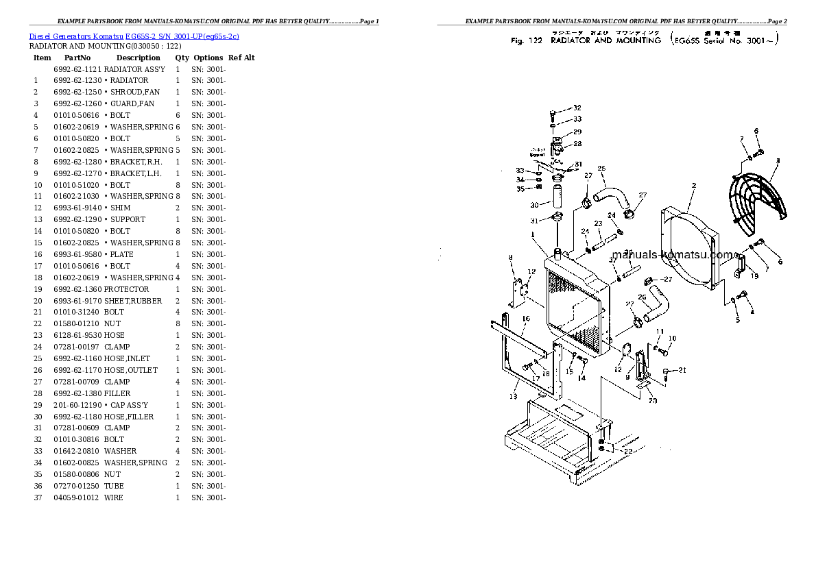 Protected: EG65S-2 S/N 3001-UP Partsbook