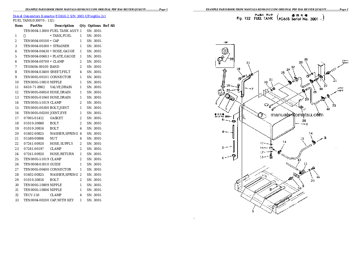 Protected: EG65S-2 S/N 3001-UP Partsbook