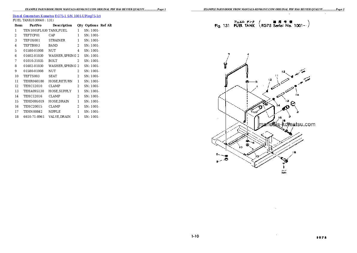 Protected: EG75-1 S/N 1001-UP Partsbook