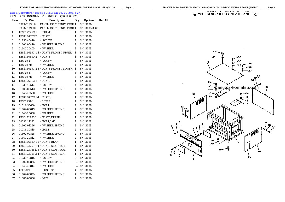 Protected: EG75-2 S/N 3001-UP Partsbook