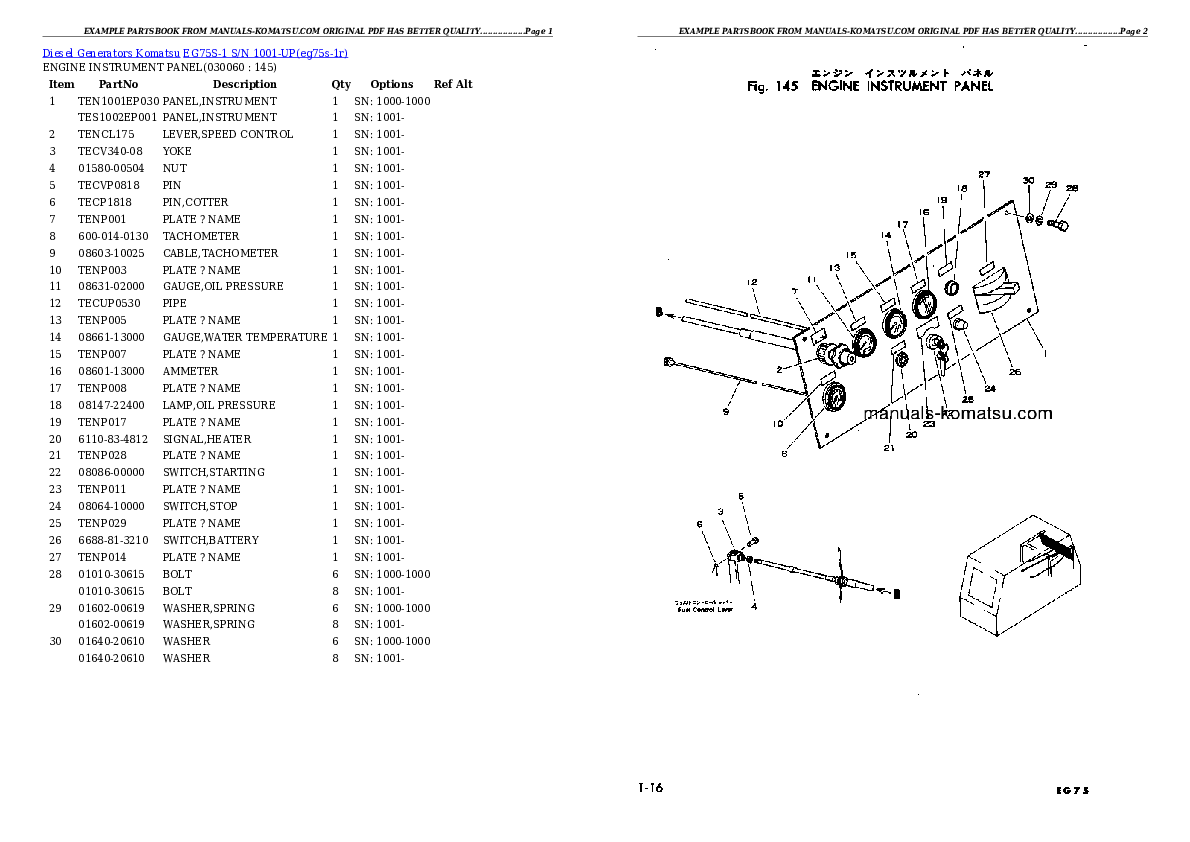 Protected: EG75S-1 S/N 1001-UP Partsbook