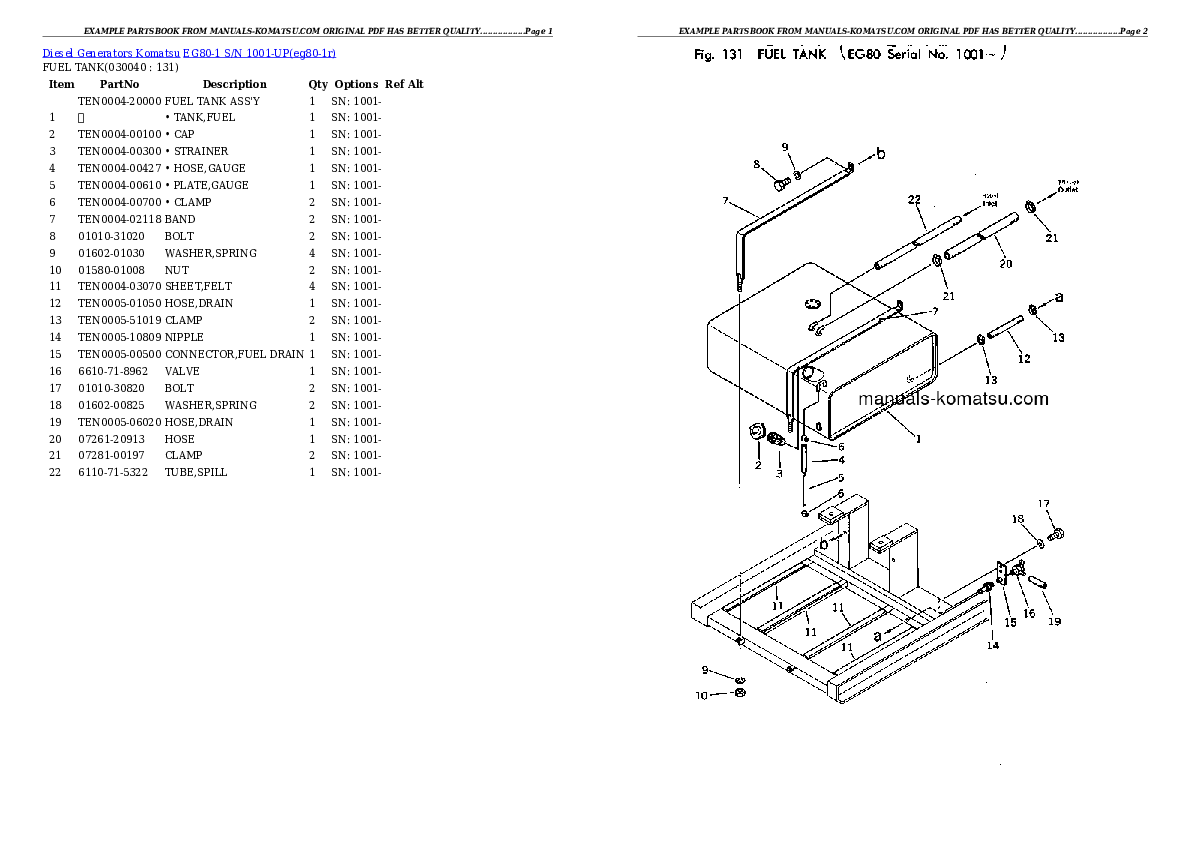 Protected: EG80-1 S/N 1001-UP Partsbook