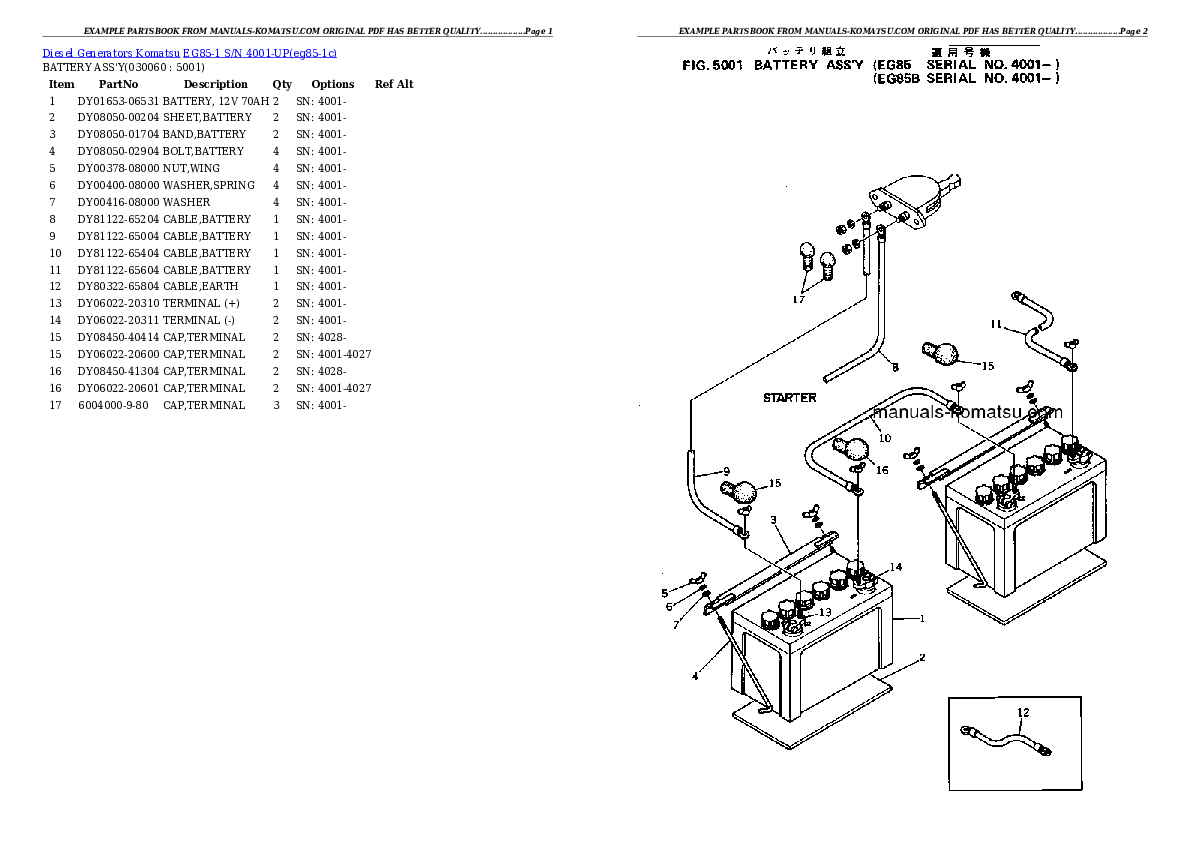 Protected: EG85-1 S/N 4001-UP Partsbook