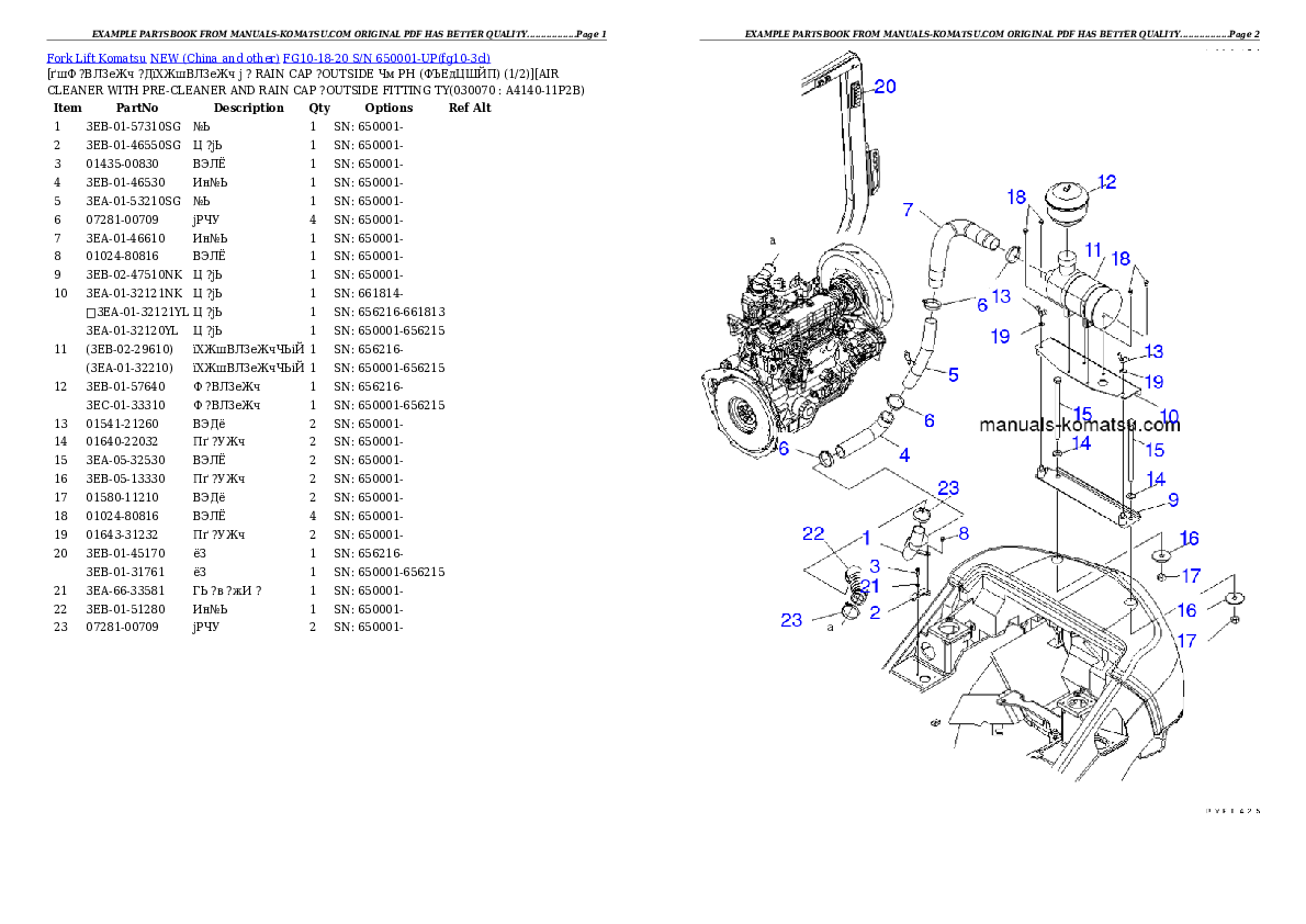 Protected: FG10-18-20 S/N 650001-UP Partsbook
