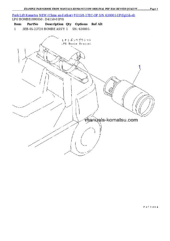 Protected: FG15H-17EC-OP S/N 630001-UP Partsbook