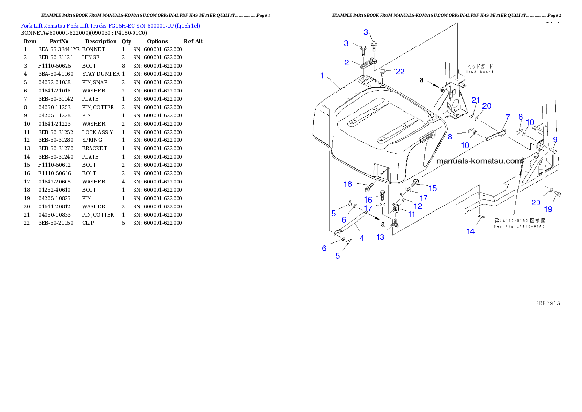Protected: FG15H-EC S/N 600001-UP Partsbook
