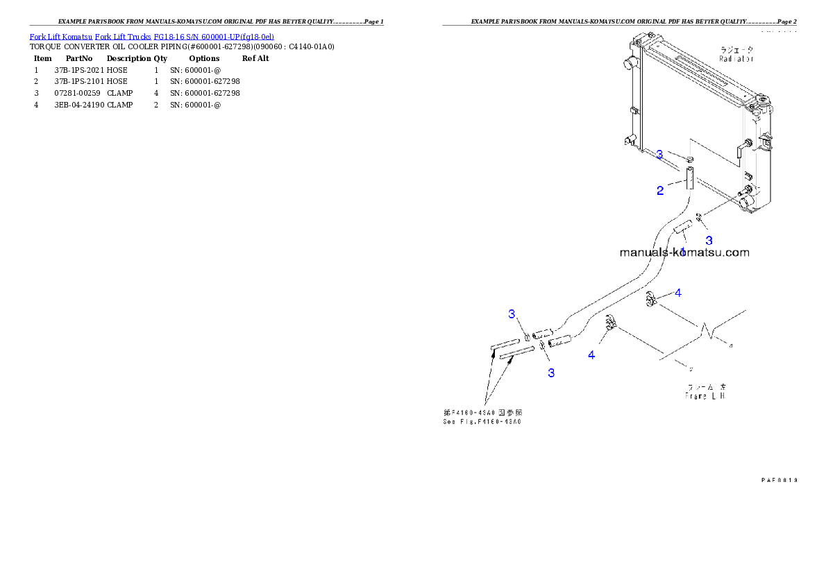 Protected: FG18-16 S/N 600001-UP Partsbook