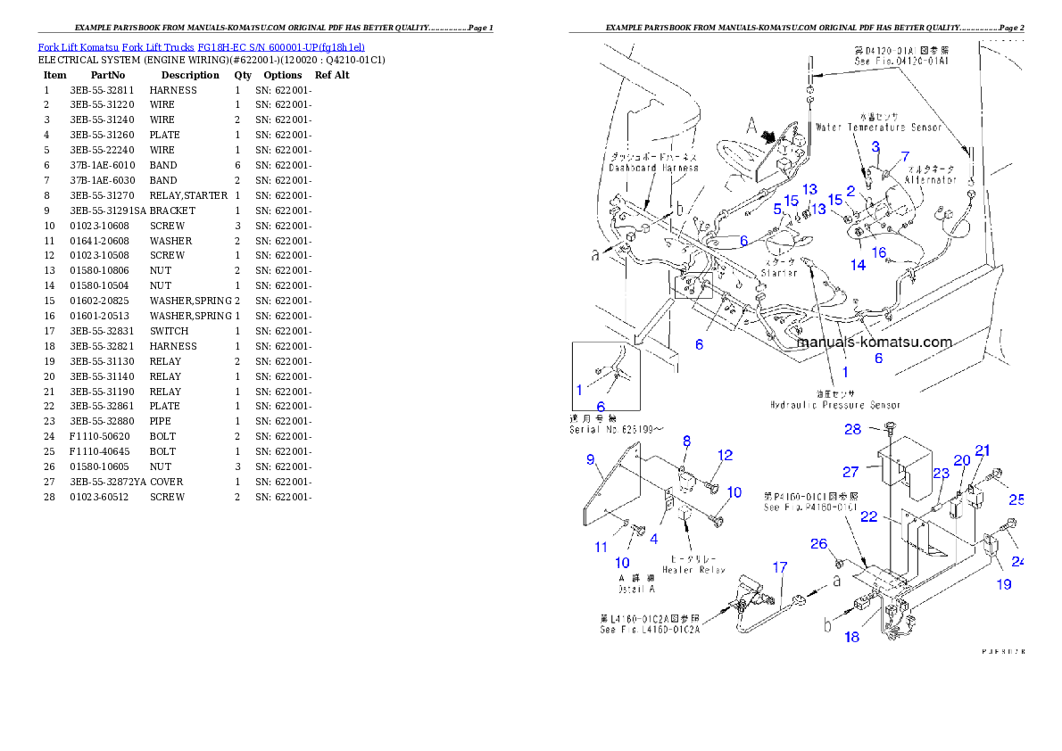 Protected: FG18H-EC S/N 600001-UP Partsbook