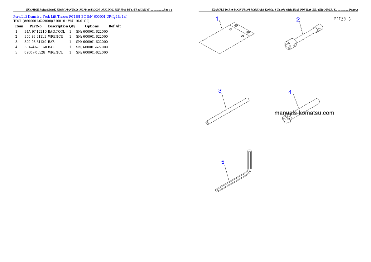 Protected: FG18H-EC S/N 600001-UP Partsbook