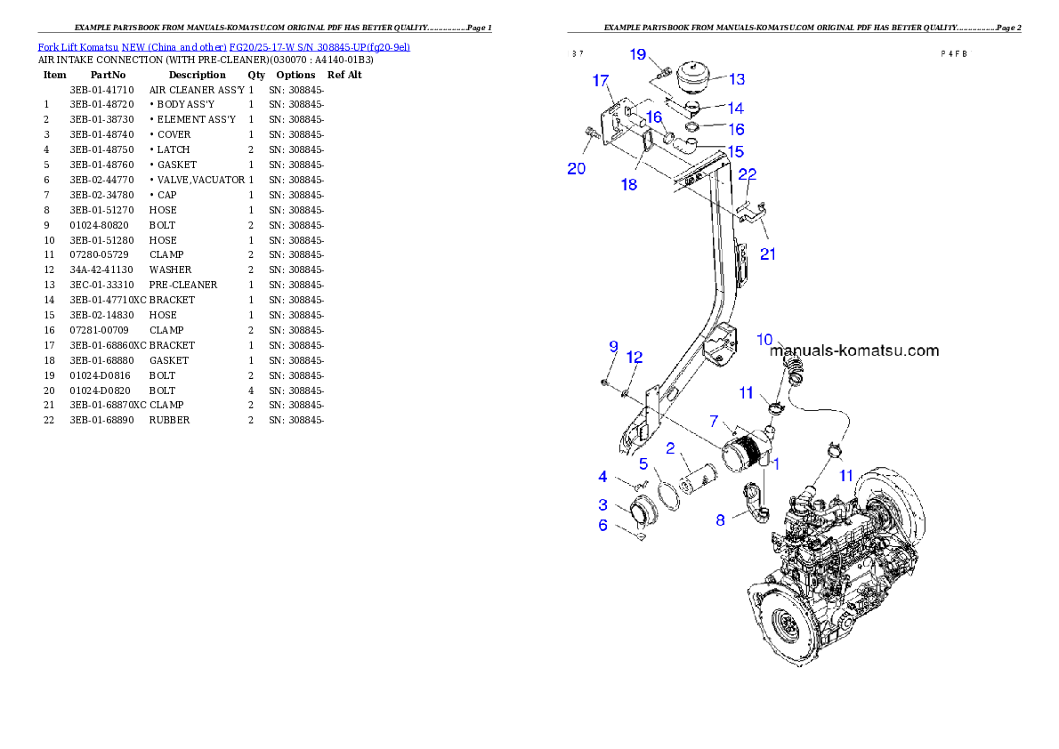 Protected: FG20/25-17-W S/N 308845-UP Partsbook