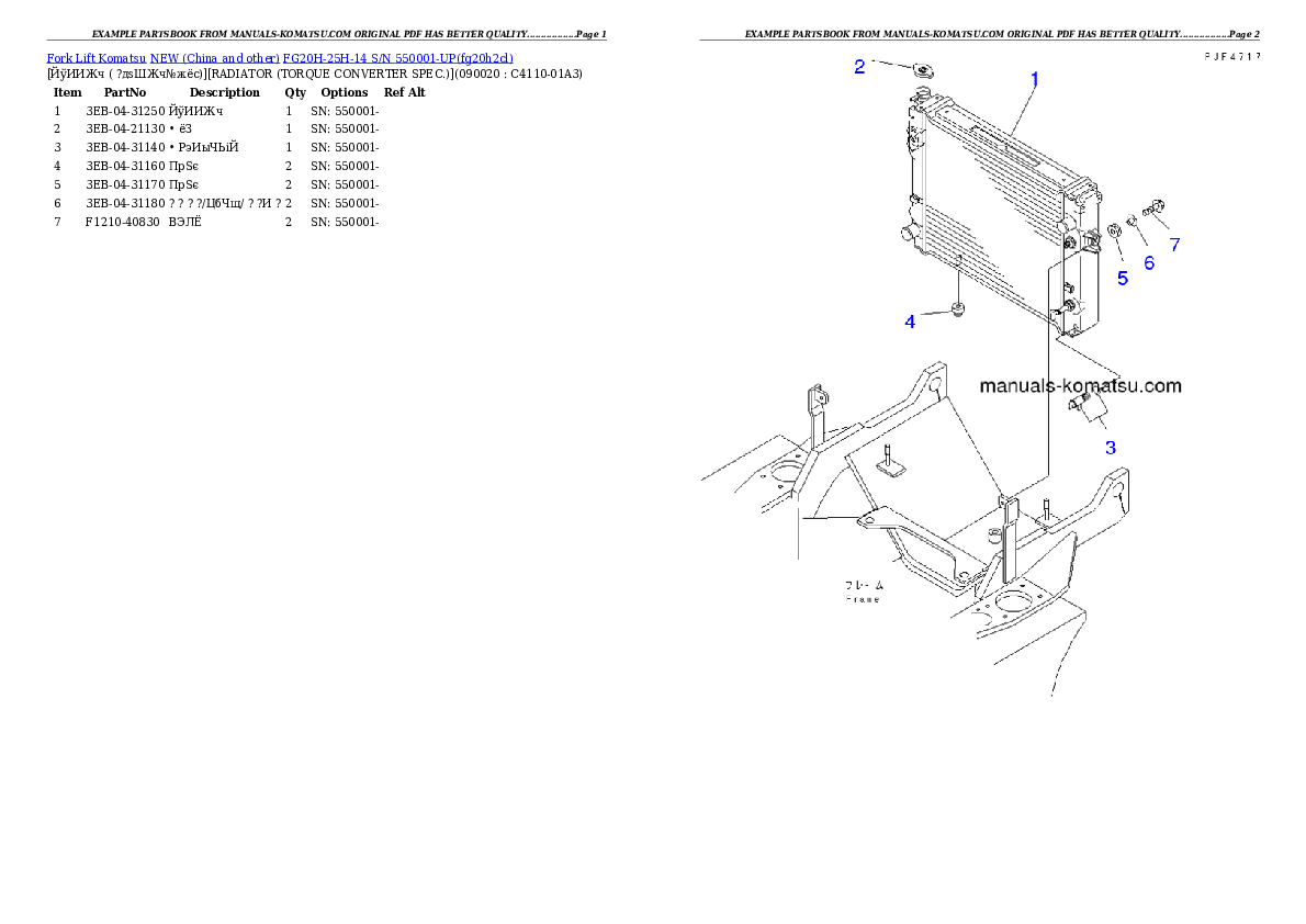 Protected: FG20H-25H-14 S/N 550001-UP Partsbook