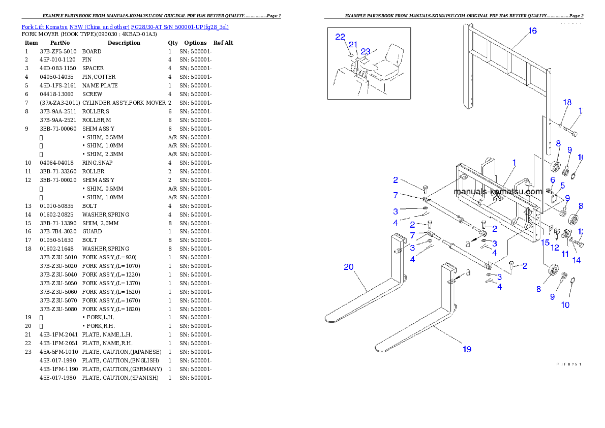 Protected: FG28/30-AT S/N 500001-UP Partsbook