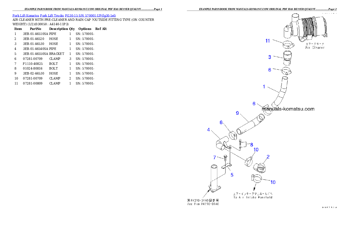 Protected: FG30-15 S/N 570001-UP Partsbook